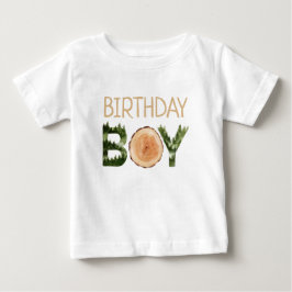 Camiseta De Bebé Birday Boy Watercolor Woodland
