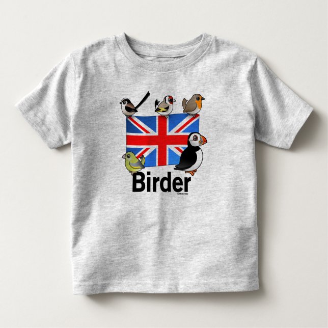 Camiseta De Bebé Birder BRITÁNICO (Anverso)