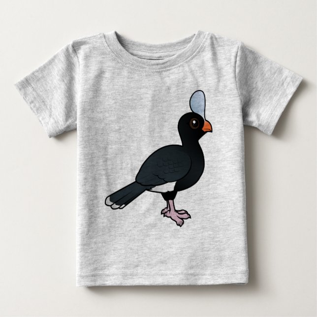 Camiseta De Bebé Birdorable Curassow con casco (Anverso)