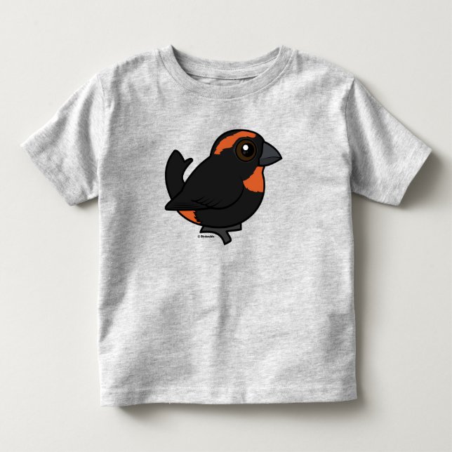 Camiseta De Bebé Birdorable Personalizado de Bullfinch (Anverso)
