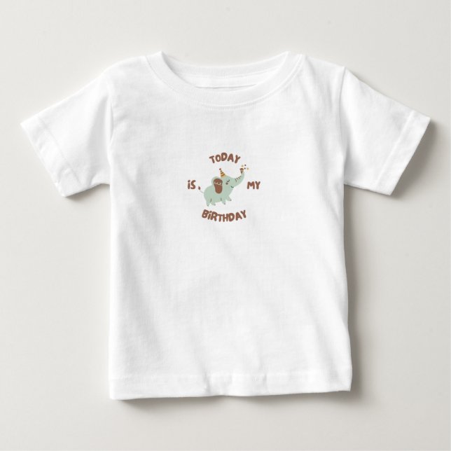 Camiseta De Bebé birthday (Anverso)