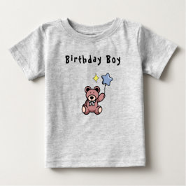 Camiseta De Bebé Birthday Boy Teddy Bear