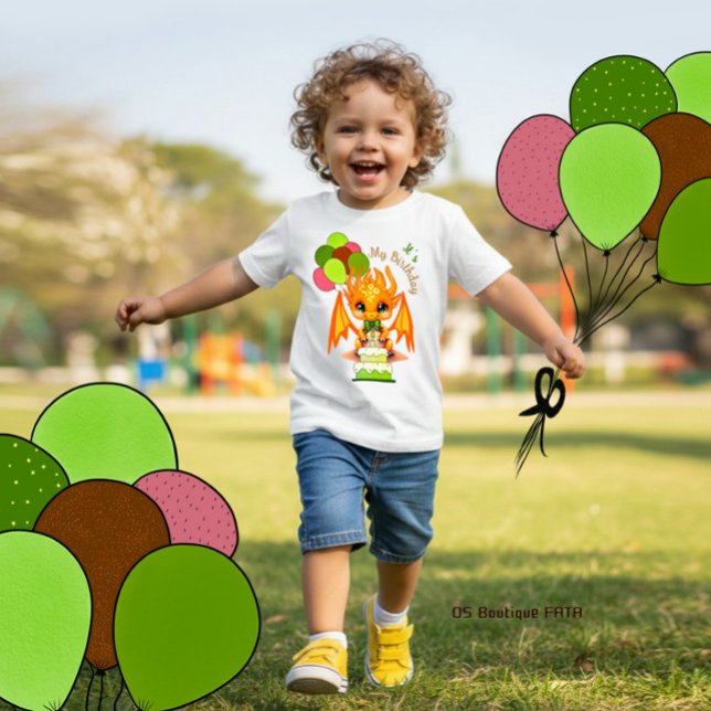 Camiseta De Bebé Birthday dragon (Subido por el creador)