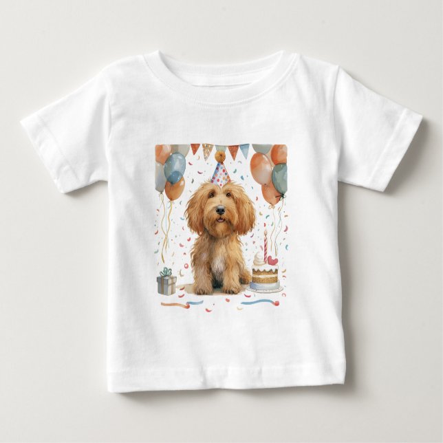 Camiseta De Bebé Birthday Goldendoodle Dog (Anverso)