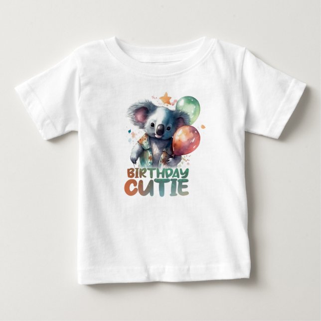 Camiseta De Bebé Birthday Koala Design (Anverso)