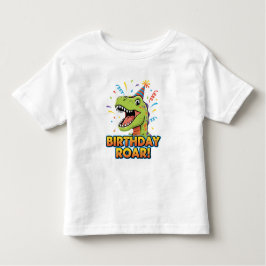 Camiseta De Bebé Birthday Roar Cute Dinosaur Birthday Party Design