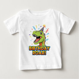 Camiseta De Bebé Birthday Roar Cute Dinosaur Birthday Party Design