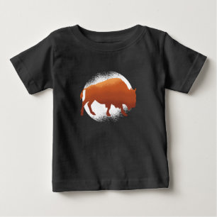 Camiseta De Bebé Bison Mamífero Nacional Americano Búfalo