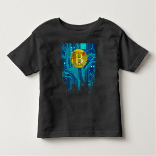 Camiseta De Bebé Bitcoin de criptodivisa y placa de circuito