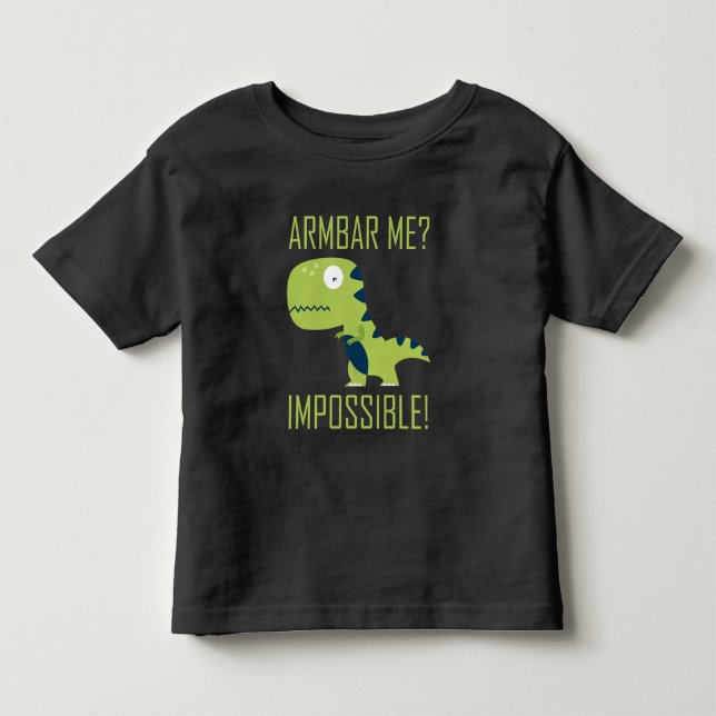 Camiseta De Bebé BJJ Brasileño Jiu Jitsu TRex Humor Armbar (Anverso)