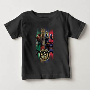 Camiseta De Bebé Black Adam Justice Society Heroes In Stripes