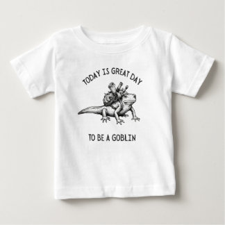 Camiseta De Bebé Black and White Newt Adventure Sketch Illustration