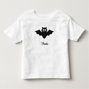 Camiseta De Bebé Black Bat Personalized Name Toddler T-shirt