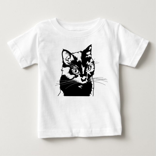 Camiseta De Bebé Black Cat (Anverso)