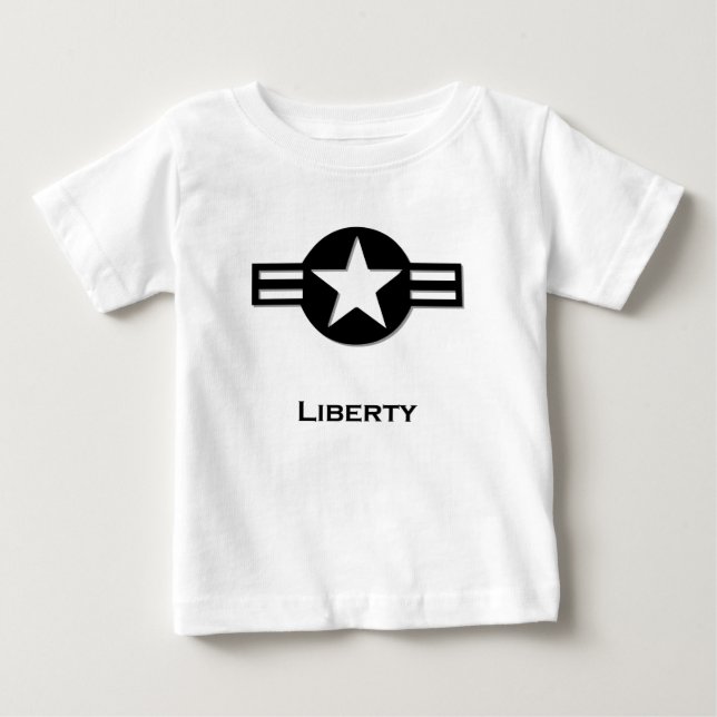 Camiseta De Bebé Black de USA Liberty (Anverso)
