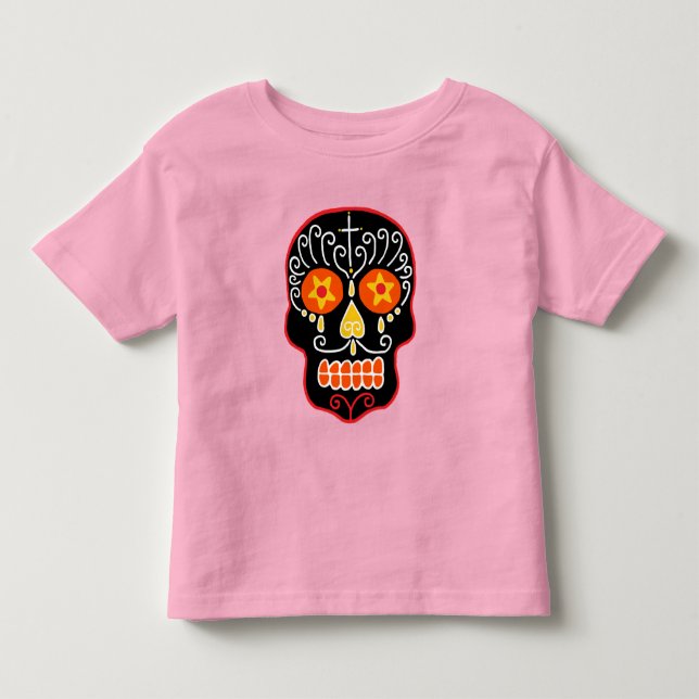 Camiseta De Bebé Black Sugar Skull (Anverso)