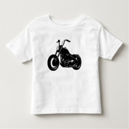 Camiseta De Bebé Black White Classic Cruiser Motorcycle Vector Art