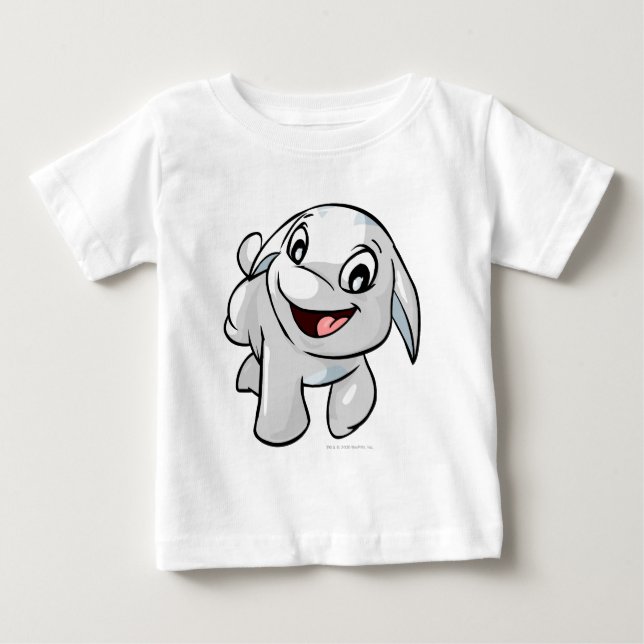 Camiseta De Bebé Blanco de Poogle (Anverso)