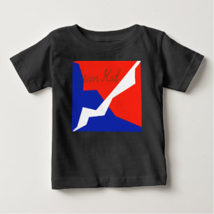Camiseta De Bebé Blanco Rojo Azul