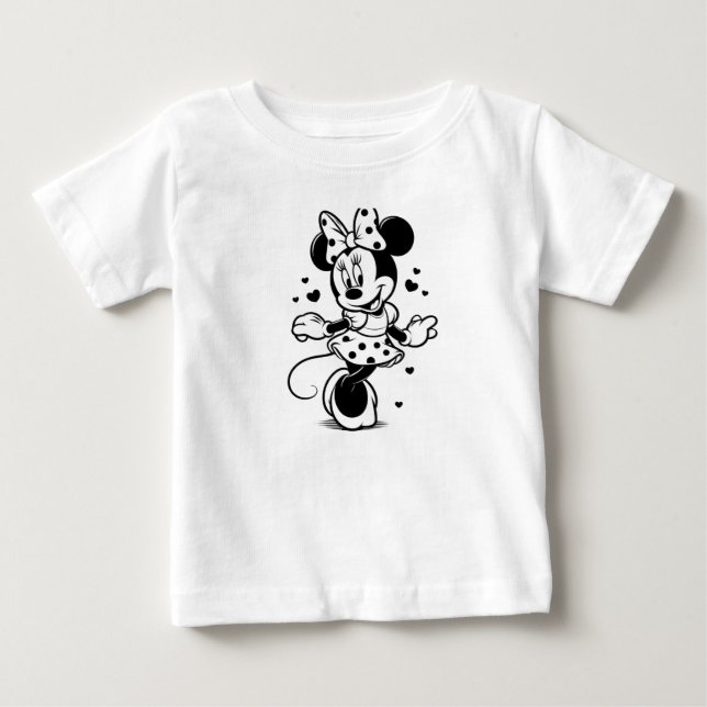 Camiseta De Bebé blanco y negro (Anverso)