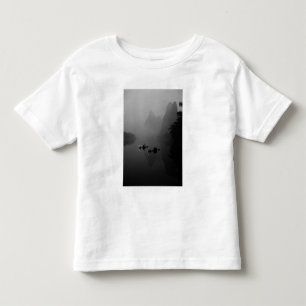 Camiseta De Bebé Blanco y negro, China, río Li, pescador en