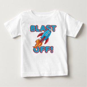 Camiseta De Bebé Blast Off Rocket Ship