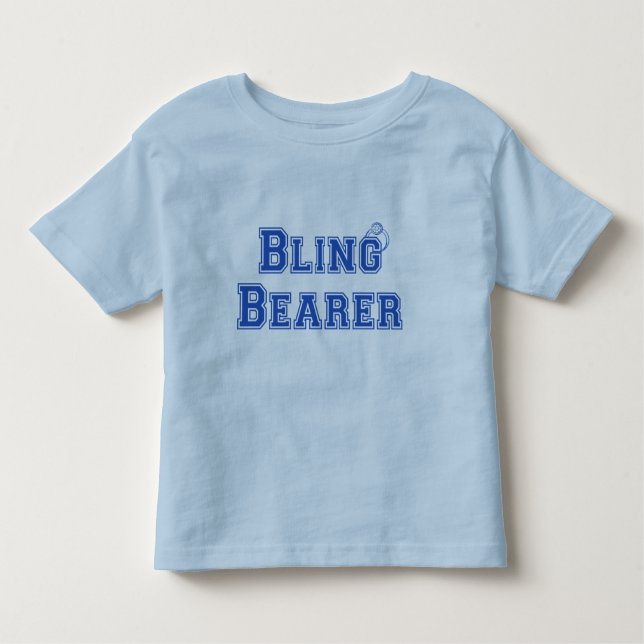 Camiseta De Bebé Bling Bearer Boda T-Shirt (Anverso)