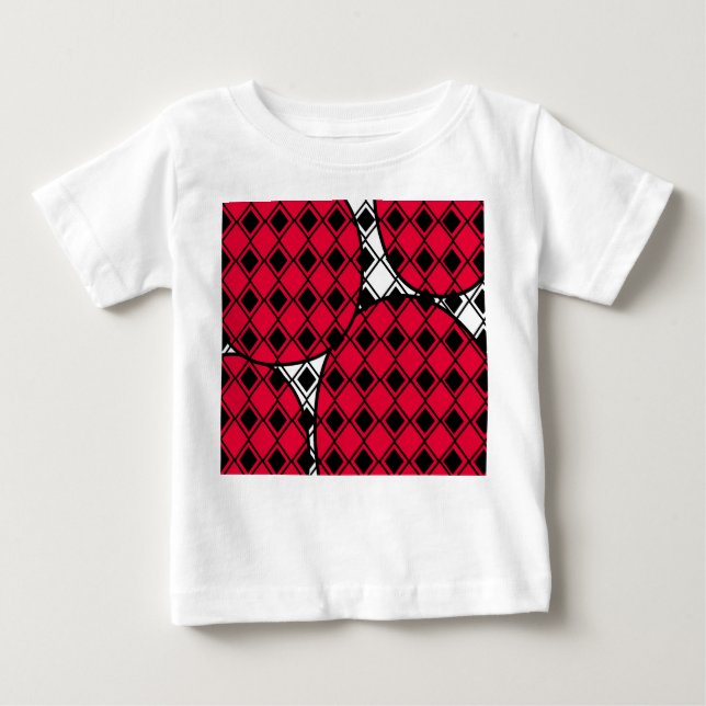 Camiseta De Bebé Blob Harlequin rosa (Anverso)