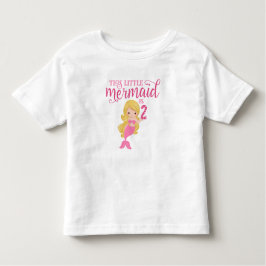 Camiseta De Bebé Blonde Mermaid segundo cumpleaños