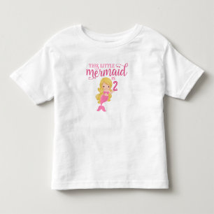 Camiseta De Bebé Blonde Mermaid segundo cumpleaños