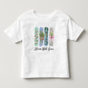 Camiseta De Bebé Bloom con arte floral Grace Garden