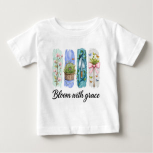 Camiseta De Bebé Bloom con arte floral Grace Garden