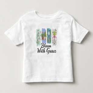 Camiseta De Bebé Bloom con arte floral Grace Garden