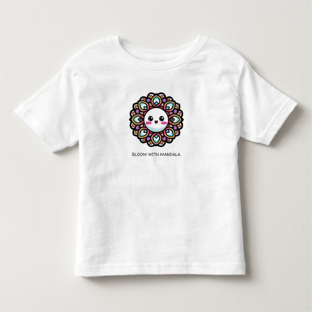 Camiseta De Bebé Bloom con diseño de flores de Mandala (Anverso)