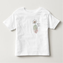Camiseta De Bebé Bloom Slow Minimalist Floral Art
