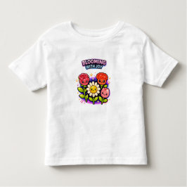 Camiseta De Bebé Blooming With Joy Garden – Cute Toddler Girl T-Sh