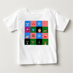 Camiseta De Bebé bloque de color de la santa claus africana