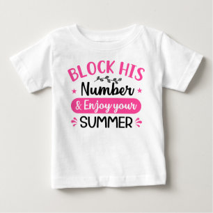 Camiseta De Bebé bloquea su número y disfruta tu verano b
