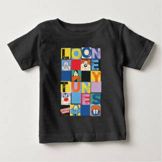 Camiseta De Bebé Bloques de comprobador de caracteres de LOONEY TUN