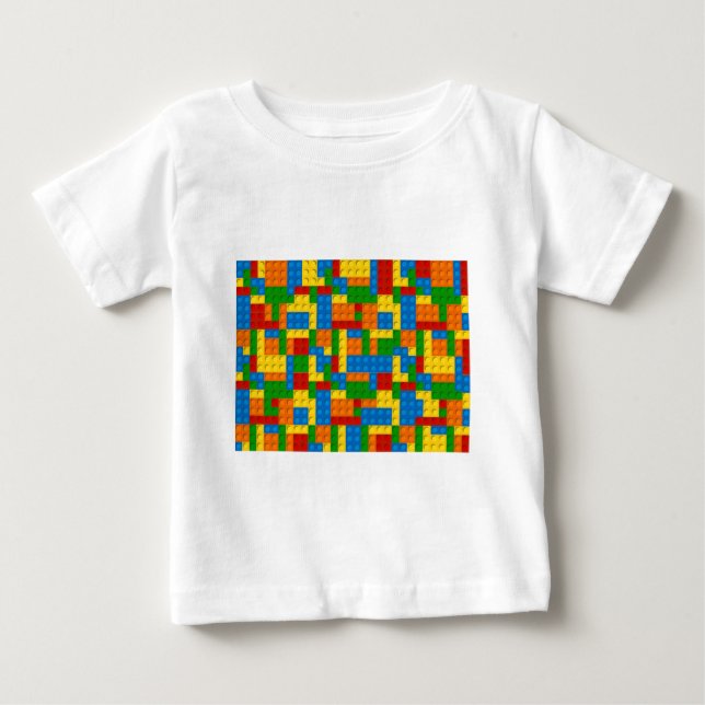 Camiseta De Bebé bloques de plástico coloridos (Anverso)