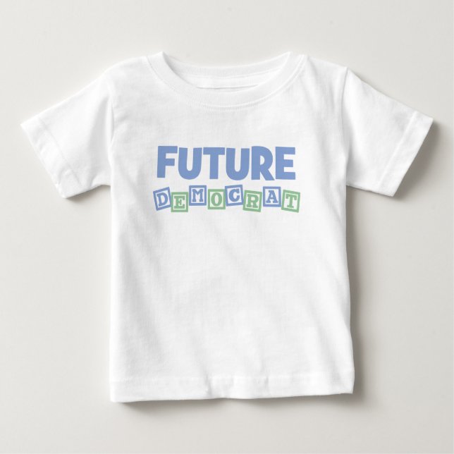 Camiseta De Bebé Bloques futuros de Demócrata (Anverso)