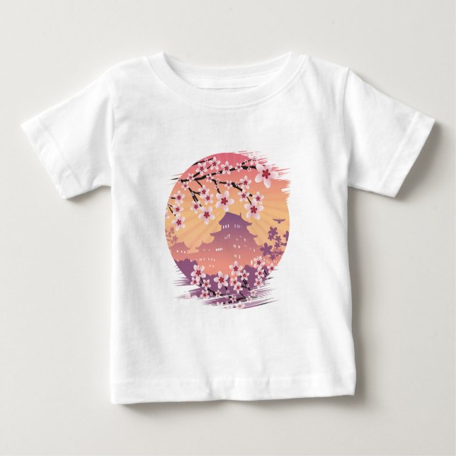 Camiseta De Bebé Blossom Peach (Anverso)