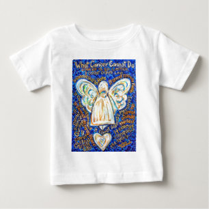 Camiseta De Bebé Blue & Angel de Cáncer de Oro - Grande