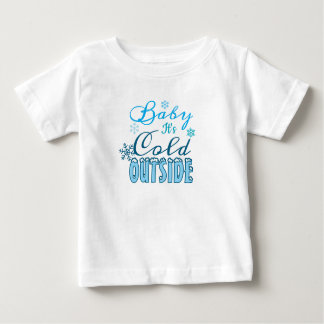 Camiseta De Bebé Blue Baby It's Cold Outside Winter Holiday Gift