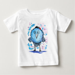 Camiseta De Bebé Blue Bird Graciosa Camiseta Bebé