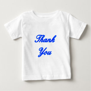 Camiseta De Bebé Blue Blue Gracias Diseñar Los Regalos Del MUSEO Za
