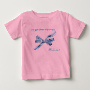 Camiseta De Bebé Blue Bow Tutu Bodysuit