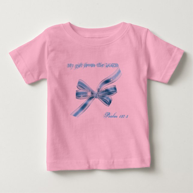 Camiseta De Bebé Blue Bow Tutu Bodysuit (Anverso)