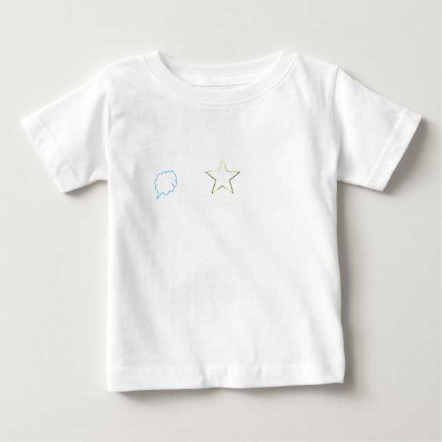Camiseta De Bebé Blue Cloudy Starz (Anverso)
