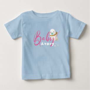 Camiseta De Bebé Blue Cute Baby Ghost Pacifier Scarf Boo